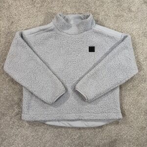 Under Armour Sherpa Fleece Pullover Jacket L Gray Soft Cozy Outdoor Athletic